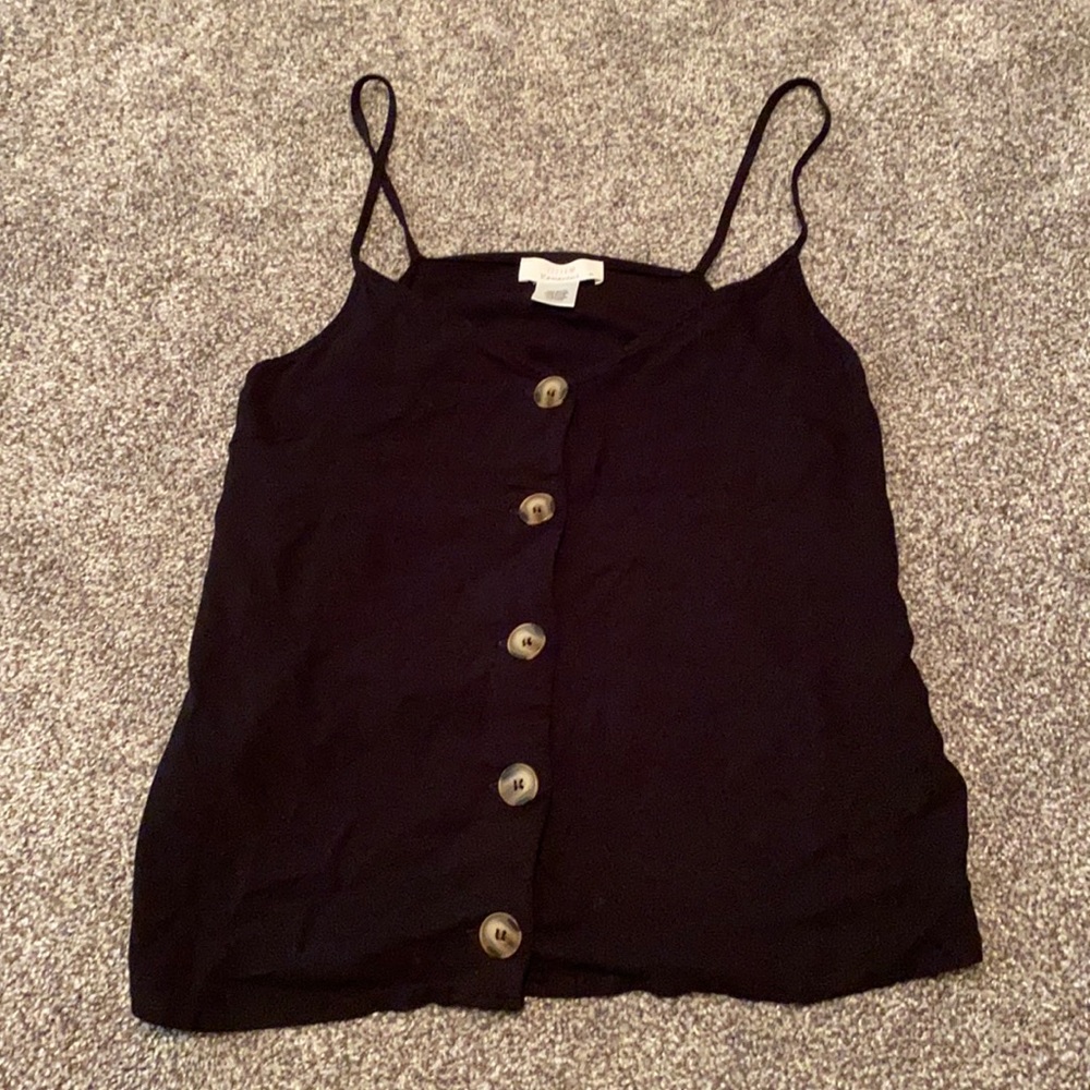 Black Button Down Tank